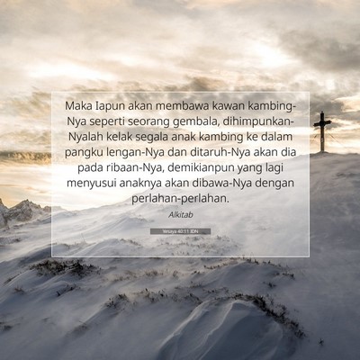 Yesaya 40:11 IDN Gambar Ayat Alkitab
