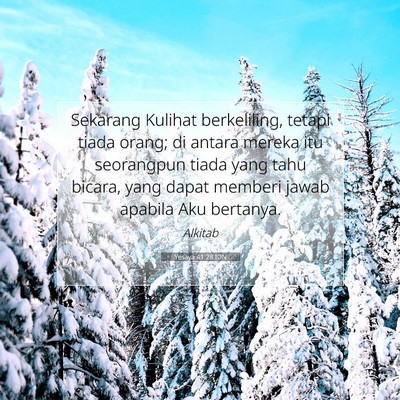 Yesaya 41:28 Ayat Alkitab Dijelaskan
