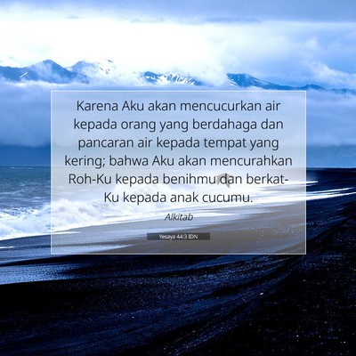 Yesaya 44:3 IDN Gambar Ayat Alkitab