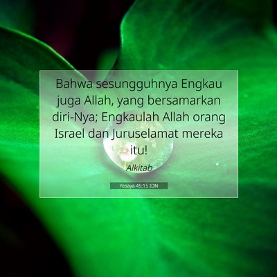 Yesaya 45:15 IDN Gambar Ayat Alkitab