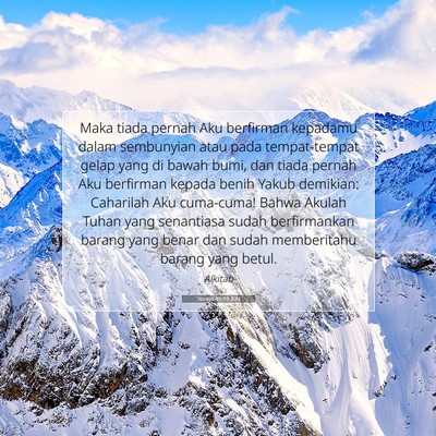 Yesaya 45:19 IDN Gambar Ayat Alkitab