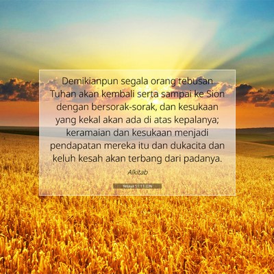 Yesaya 51:11 IDN Gambar Ayat Alkitab