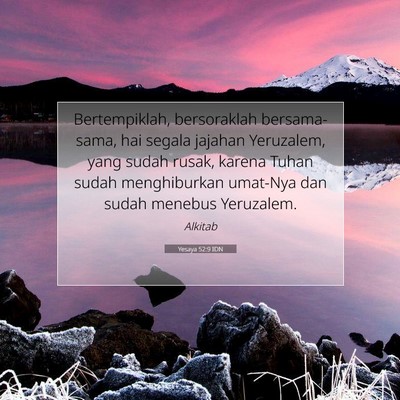 Yesaya 52:9 IDN Gambar Ayat Alkitab