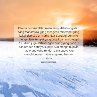 Yesaya 57:15 IDN Gambar Ayat Alkitab