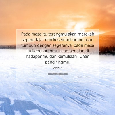 Yesaya 58:8 IDN Gambar Ayat Alkitab