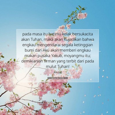Yesaya 58:14 Ayat Alkitab Dijelaskan