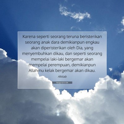 Yesaya 62:5 Ayat Alkitab Dijelaskan