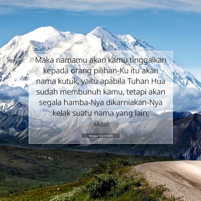 Yesaya 65:15 IDN Gambar Ayat Alkitab