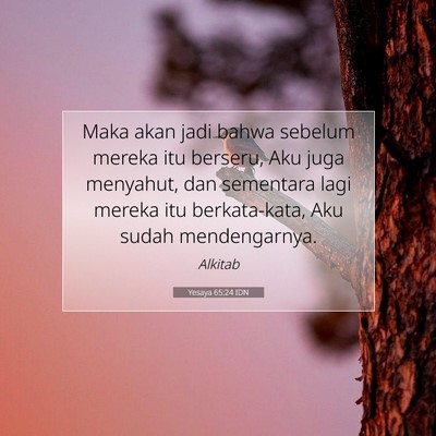 Yesaya 65:24 IDN Gambar Ayat Alkitab