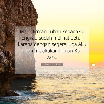 Yeremia 1:12 Ayat Alkitab Dijelaskan