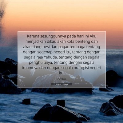 Yeremia 1:18 Ayat Alkitab Dijelaskan