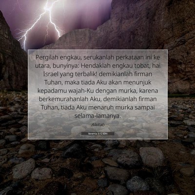 Yeremia 3:12 IDN Gambar Ayat Alkitab