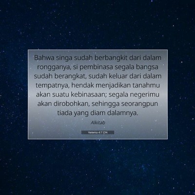 Yeremia 4:7 IDN Gambar Ayat Alkitab