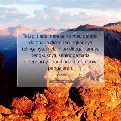 Yeremia 17:23 Ayat Alkitab Dijelaskan