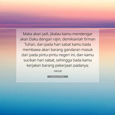 Yeremia 17:24 Ayat Alkitab Dijelaskan