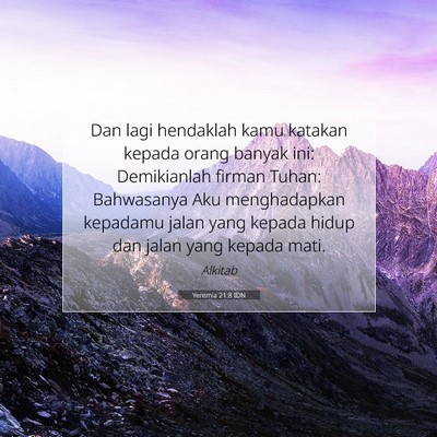 Yeremia 21:8 Ayat Alkitab Dijelaskan