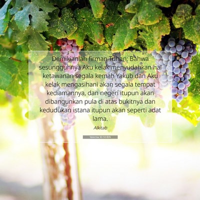 Yeremia 30:18 IDN Gambar Ayat Alkitab