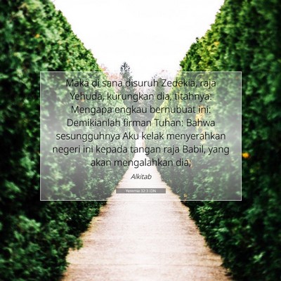 Yeremia 32:3 Ayat Alkitab Dijelaskan