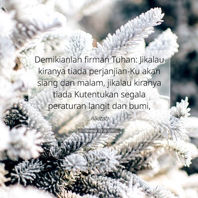 Yeremia 33:25 Ayat Alkitab Dijelaskan