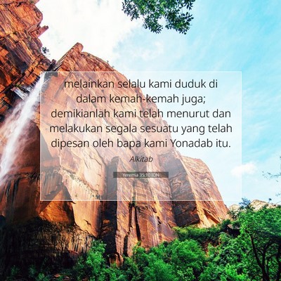 Yeremia 35:10 Ayat Alkitab Dijelaskan