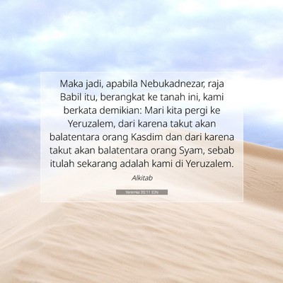 Yeremia 35:11 Ayat Alkitab Dijelaskan