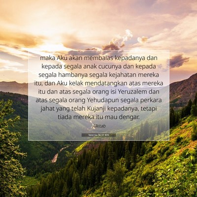 Yeremia 36:31 Ayat Alkitab Dijelaskan