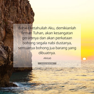 Yeremia 48:30 Ayat Alkitab Dijelaskan