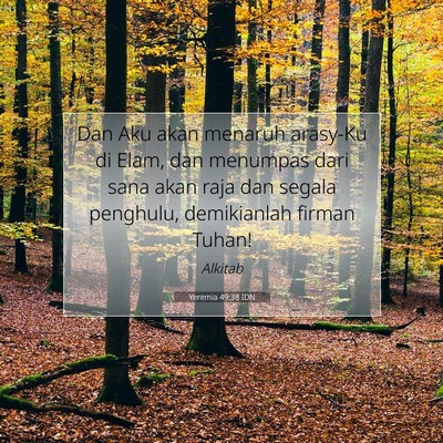 Yeremia 49:38 Ayat Alkitab Dijelaskan