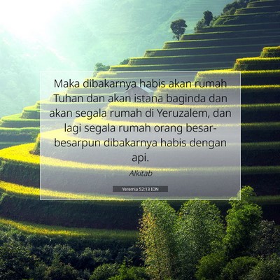 Yeremia 52:13 IDN Gambar Ayat Alkitab