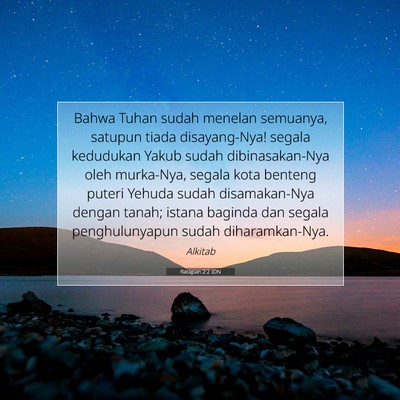 Ratapan 2:2 IDN Gambar Ayat Alkitab