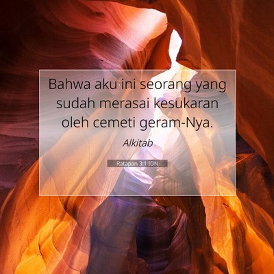 Ratapan 3:1 Ayat Alkitab Dijelaskan