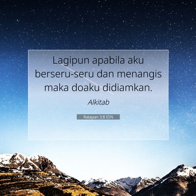 Ratapan 3:8 IDN Gambar Ayat Alkitab