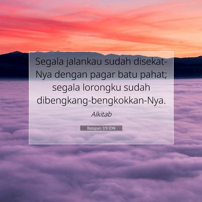 Ratapan 3:9 IDN Gambar Ayat Alkitab