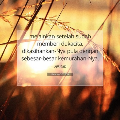Ratapan 3:32 IDN Gambar Ayat Alkitab