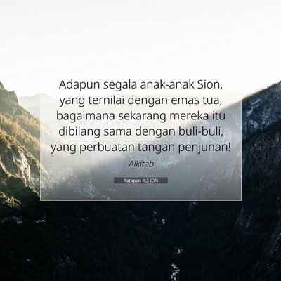 Ratapan 4:2 IDN Gambar Ayat Alkitab