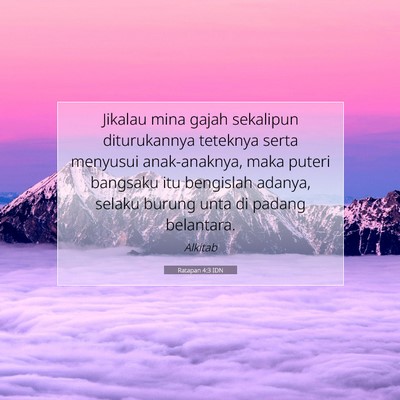 Ratapan 4:3 Ayat Alkitab Dijelaskan