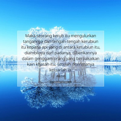Yehezkiel 10:7 Ayat Alkitab Dijelaskan