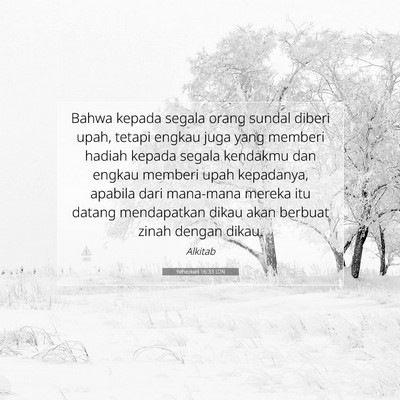 Yehezkiel 16:33 Ayat Alkitab Dijelaskan