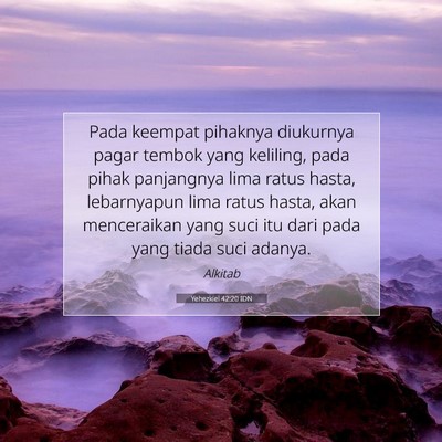 Yehezkiel 42:20 Ayat Alkitab Dijelaskan