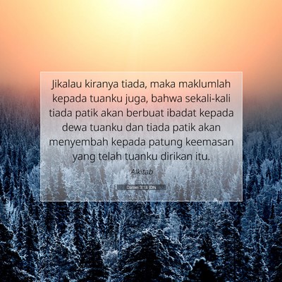 Daniel 3:18 Ayat Alkitab Dijelaskan