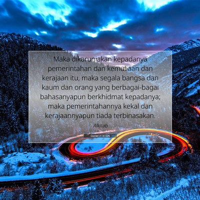 Daniel 7:14 IDN Gambar Ayat Alkitab