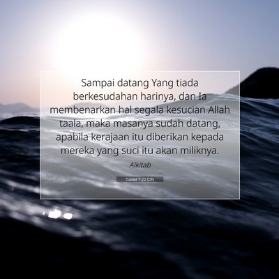 Daniel 7:22 Ayat Alkitab Dijelaskan