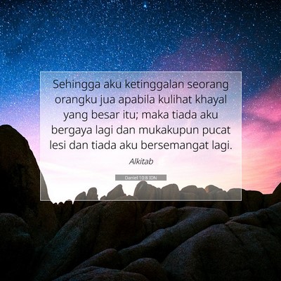Daniel 10:8 IDN Gambar Ayat Alkitab