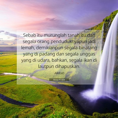 Hosea 4:3 IDN Gambar Ayat Alkitab