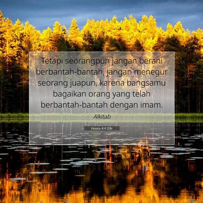 Hosea 4:4 Ayat Alkitab Dijelaskan
