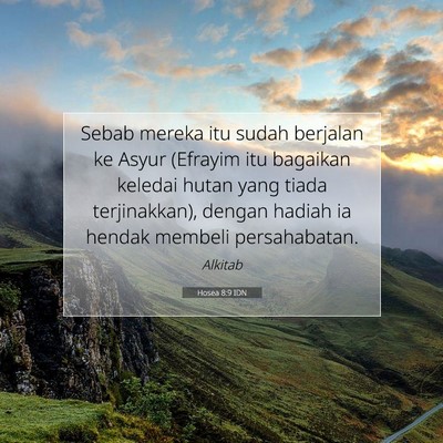 Hosea 8:9 IDN Gambar Ayat Alkitab