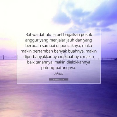 Hosea 10:1 Ayat Alkitab Dijelaskan