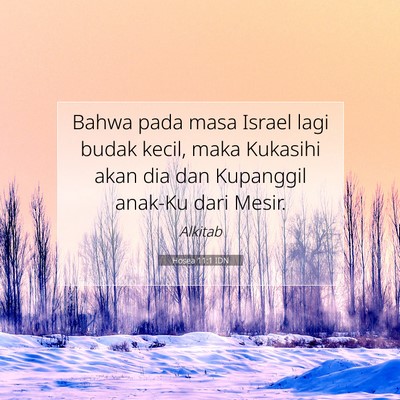 Hosea 11:1 IDN Gambar Ayat Alkitab