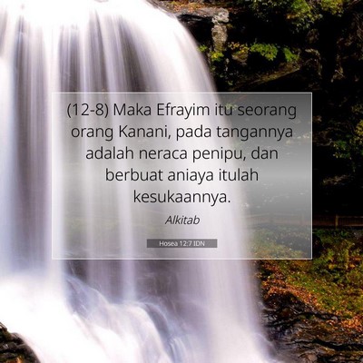 Hosea 12:7 IDN Gambar Ayat Alkitab