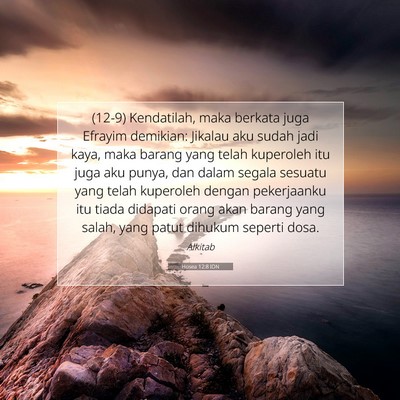 Hosea 12:8 IDN Gambar Ayat Alkitab